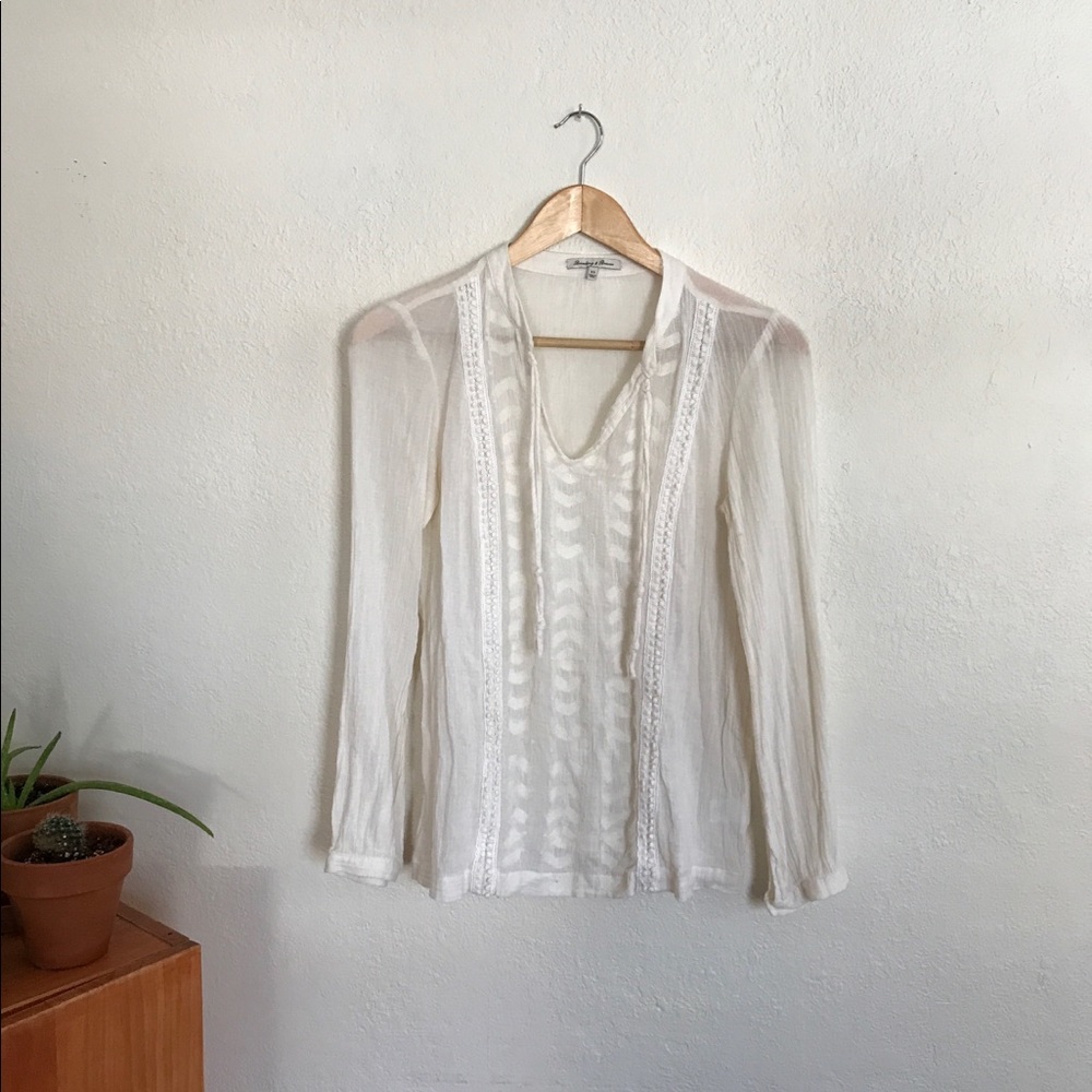 Broadway & Broome Peasant Blouse